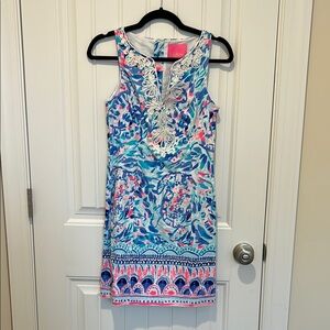 Lilly Pulitzer Blue and Pink Sleeveless Sundress
